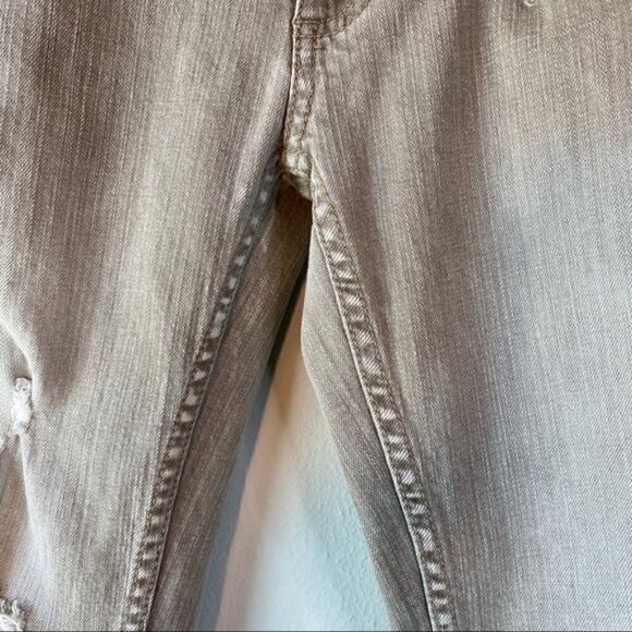 Free People Megs Distressed Skinny Jeans Gray 24 - Picture 4 of 11